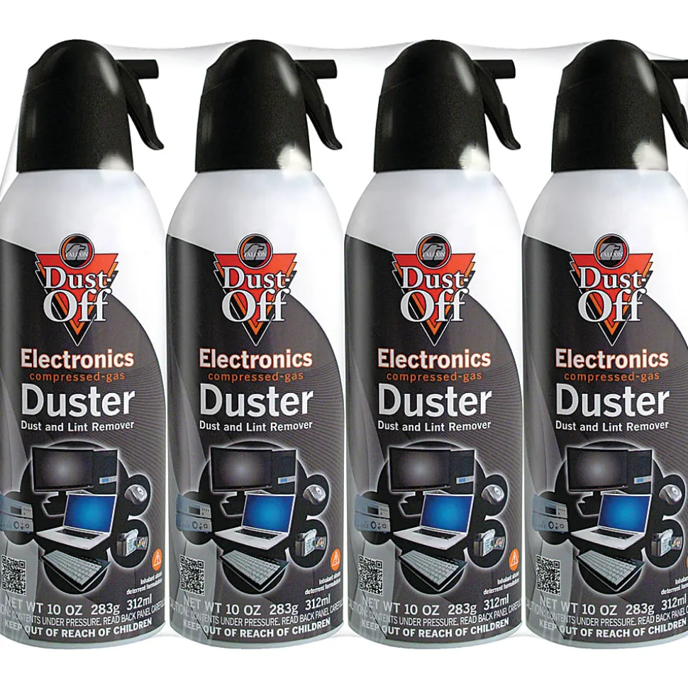 Dust-Off Disposable Dusters, 10 Oz, Pack Of 4 Dusters