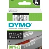 DYMO® D1 45803 Black-On-White Tape, 0.75" x 23'
