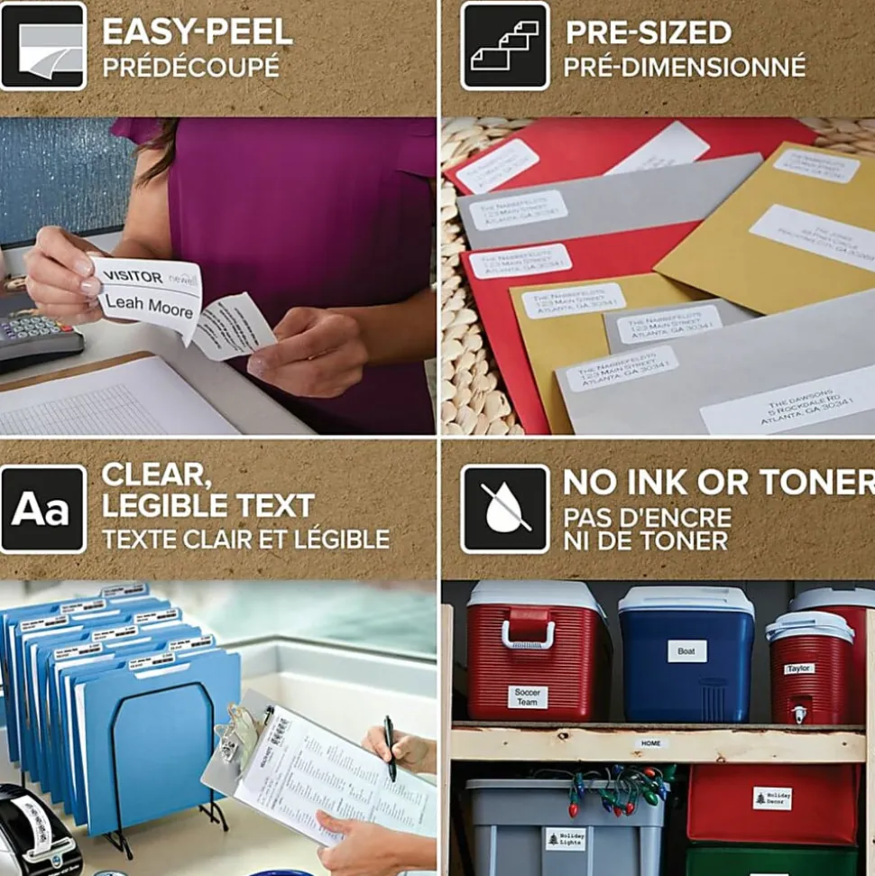 DYMO® Extra-Large Shipping Labels For LabelWriter® Label Printers, 4" x 6", White, 220 Labels Per Roll, Pack Of 2 Rolls