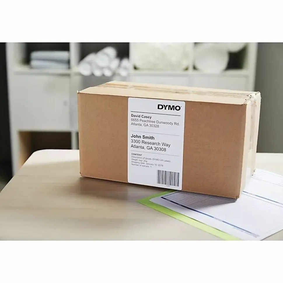 DYMO® Extra-Large Shipping Labels For LabelWriter® Label Printers, 4" x 6", White, 220 Labels Per Roll, Pack Of 2 Rolls