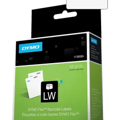 DYMO® File Document Management Labels, Q42773, 3/4"W x 2 1/2"L, Direct Thermal, White, 450 / Roll, 450 / Roll