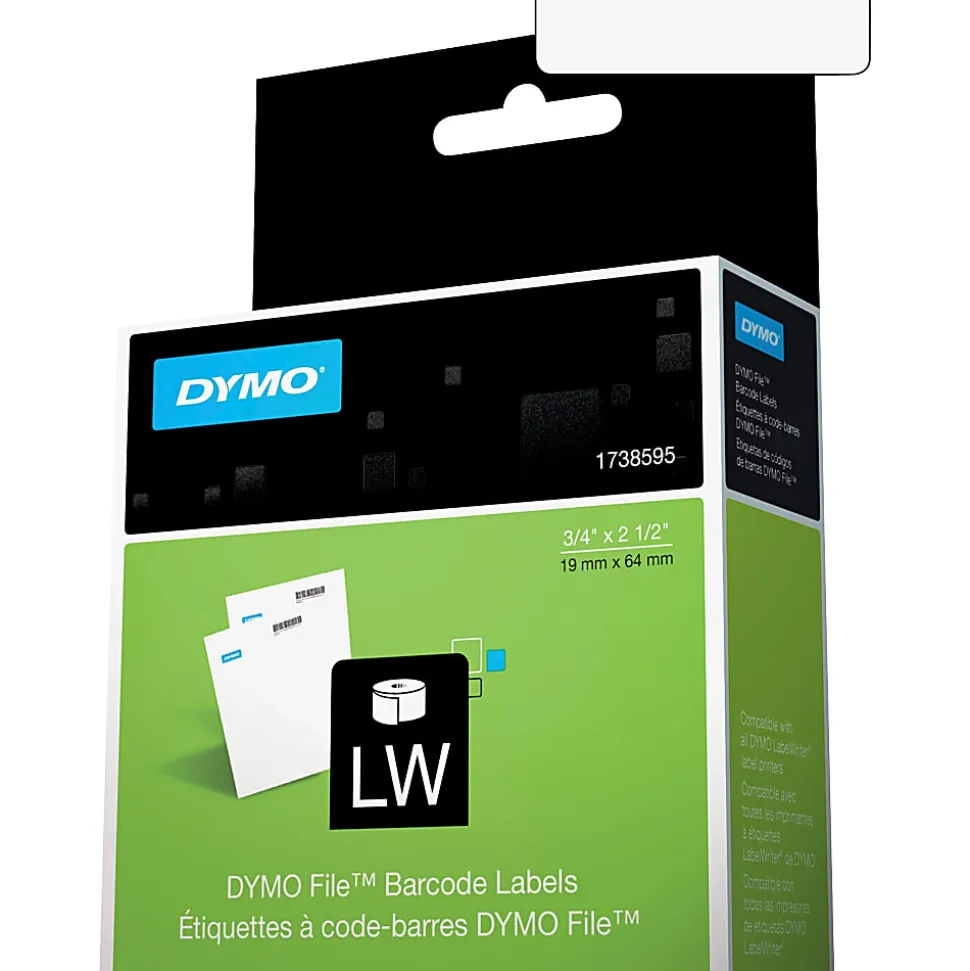 DYMO® File Document Management Labels, Q42773, 3/4"W x 2 1/2"L, Direct Thermal, White, 450 / Roll, 450 / Roll