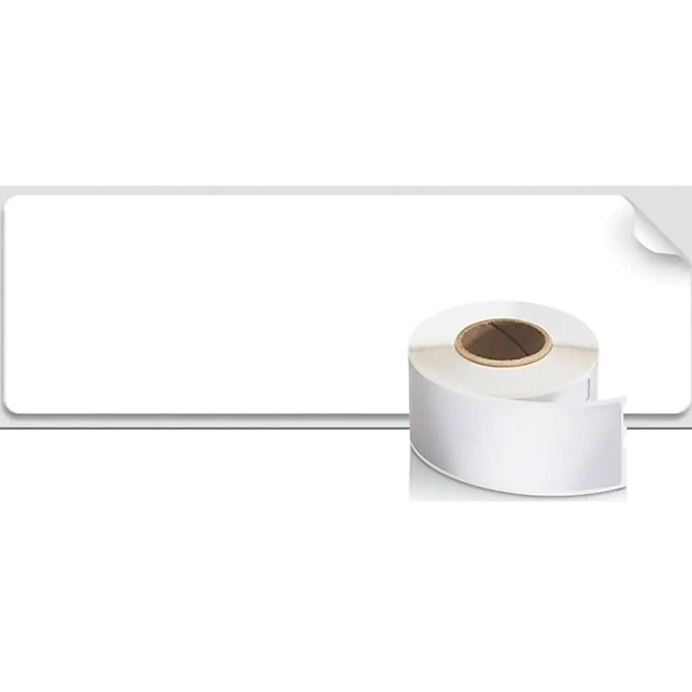 DYMO® LabelWriter Address Labels, 1-1/8" x 3-1/2", Rectangle, White, 350 Labels Per Roll, Pack Of 12 Rolls