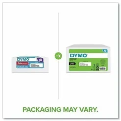 DYMO® LabelWriter Address Labels, 1-1/8"H x 3-1/2"W, Rectangle, White, 350 Labels Per Roll, Pack Of 24 Rolls