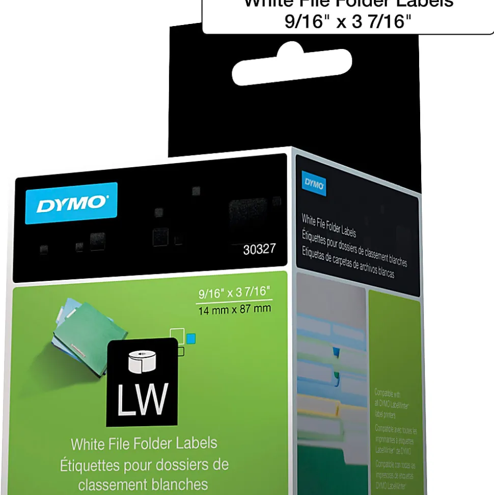 DYMO® LabelWriter® 30327 File Folder Labels, 3 7/16" x 9/16", Pack Of 2