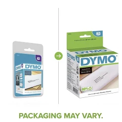 DYMO LabelWriter Label, 30572, White Address Label, 1-1/8" x 3-1/2", 2 Rolls of 260 (520 Total)