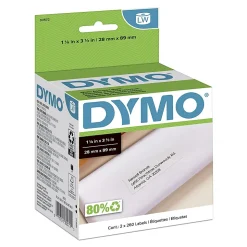 DYMO LabelWriter Label, 30572, White Address Label, 1-1/8