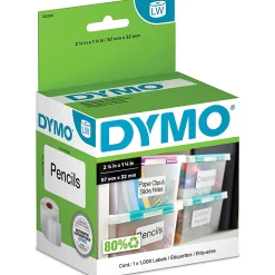 DYMO® LabelWriter® Multipurpose Labels, 30334, 2 1/4" x 1 1/4", White, Roll Of 1,000