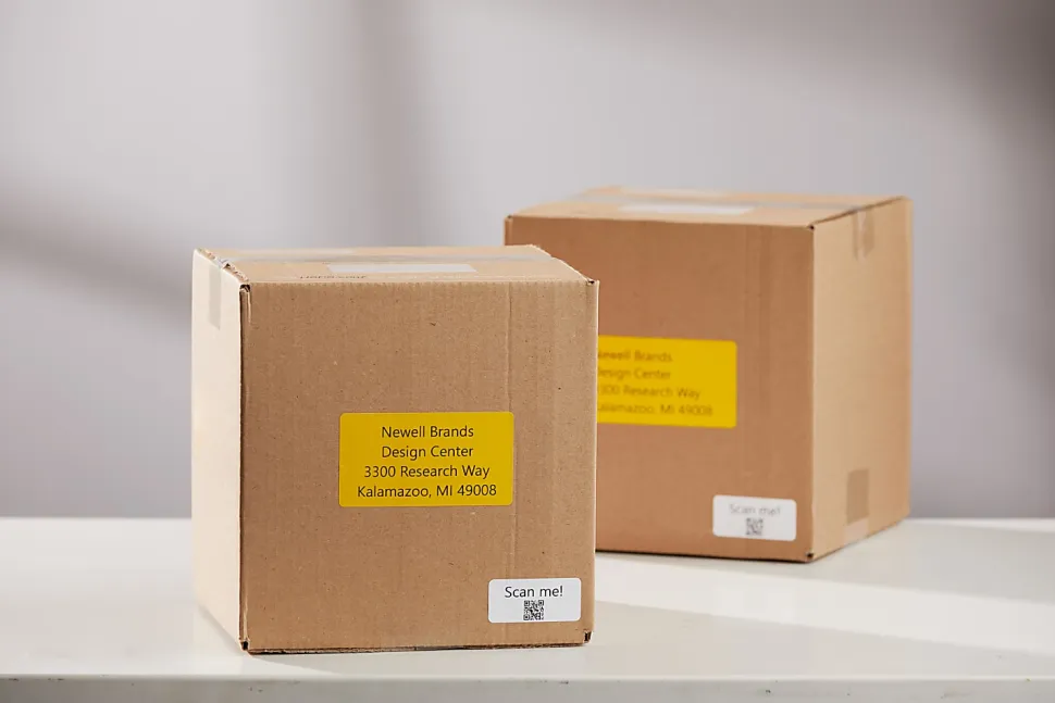 Dymo® Label Writer Multi-Purpose Labels, 2-1/8" x 4", Yellow, 220 Labels Per Roll