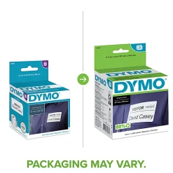 DYMO LabelWriter Self-Adhesive Name Badge Labels, 30857, White, 2 1/4
