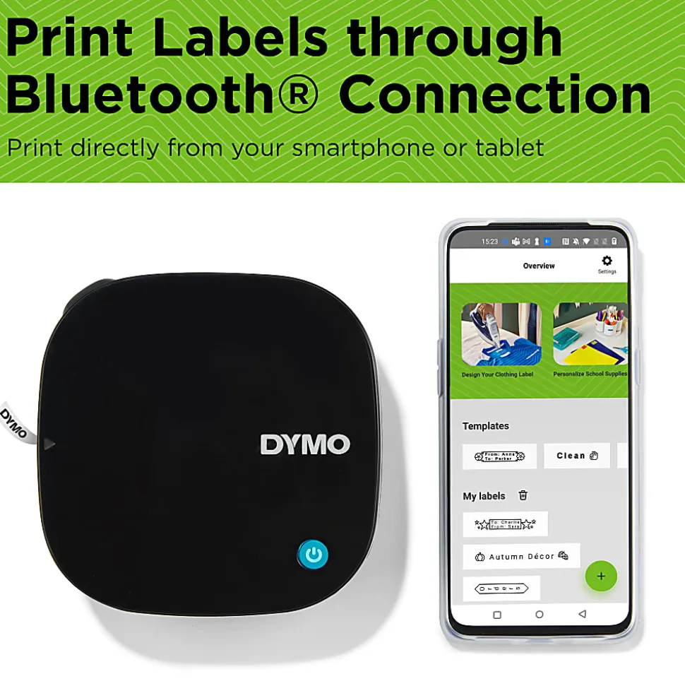 Dymo® Letratag 200B Bluetooth® Label Maker Printer Bundle with 2 Tapes