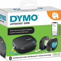 Dymo® Letratag 200B Bluetooth® Label Maker Printer Bundle with 2 Tapes
