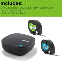Dymo® Letratag 200B Bluetooth® Label Maker Printer Bundle with 2 Tapes