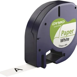 DYMO® LetraTag Labelmaker Paper Labels, 1/2" x 13', White, Pack Of 6 Rolls