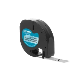 DYMO® LT 16952 Black-On-Clear Tape, 0.5