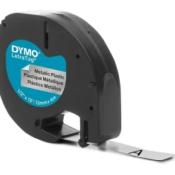 DYMO® LT 91338 Black-On-Silver Tape, 0.5