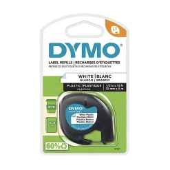 DYMO® LT 91331 Black-On-White Tape, 0.5