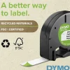 DYMO® LT 10697 Black-On-White Tape, 0.5" x 13', Pack Of 2