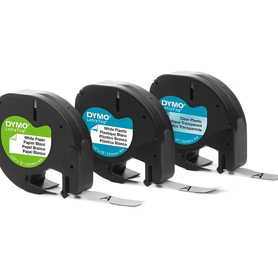 DYMO® LT 12331 Variety Tapes, 0.5" x 13', Pack Of 3