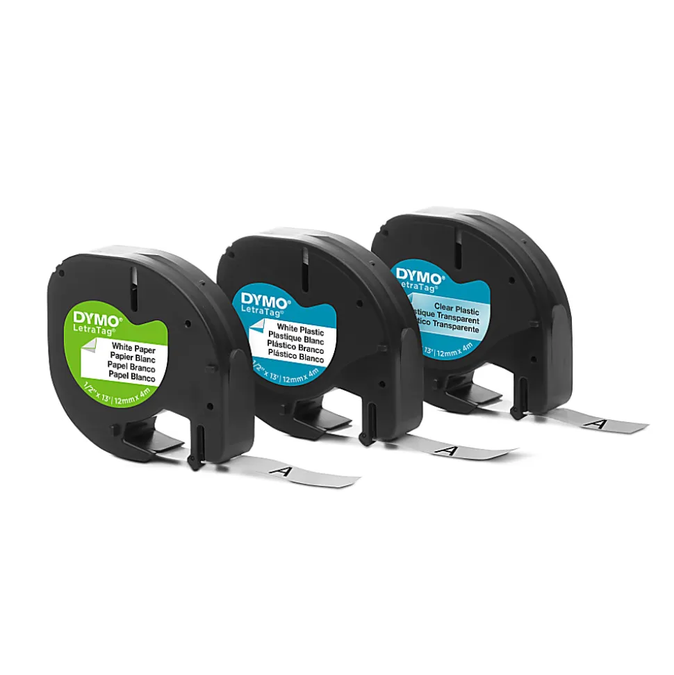 DYMO® LT 12331 Variety Tapes, 0.5" x 13', Pack Of 3