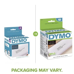 DYMO® LW Address Label Rolls, 30252, Rectangular, 1 1/8