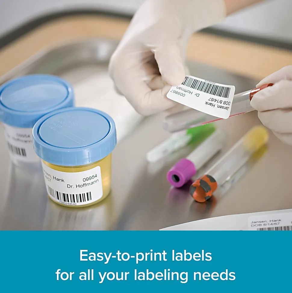 DYMO® Multipurpose Labels For LabelWriter® Label Printers, 1" x 2 1/8", White, 500 Labels Per Roll, Pack Of 6 Rolls