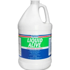 Dymon® Liquid Alive Odor Digester, Neutral Scent, 128 Oz Bottle, Case Of 4