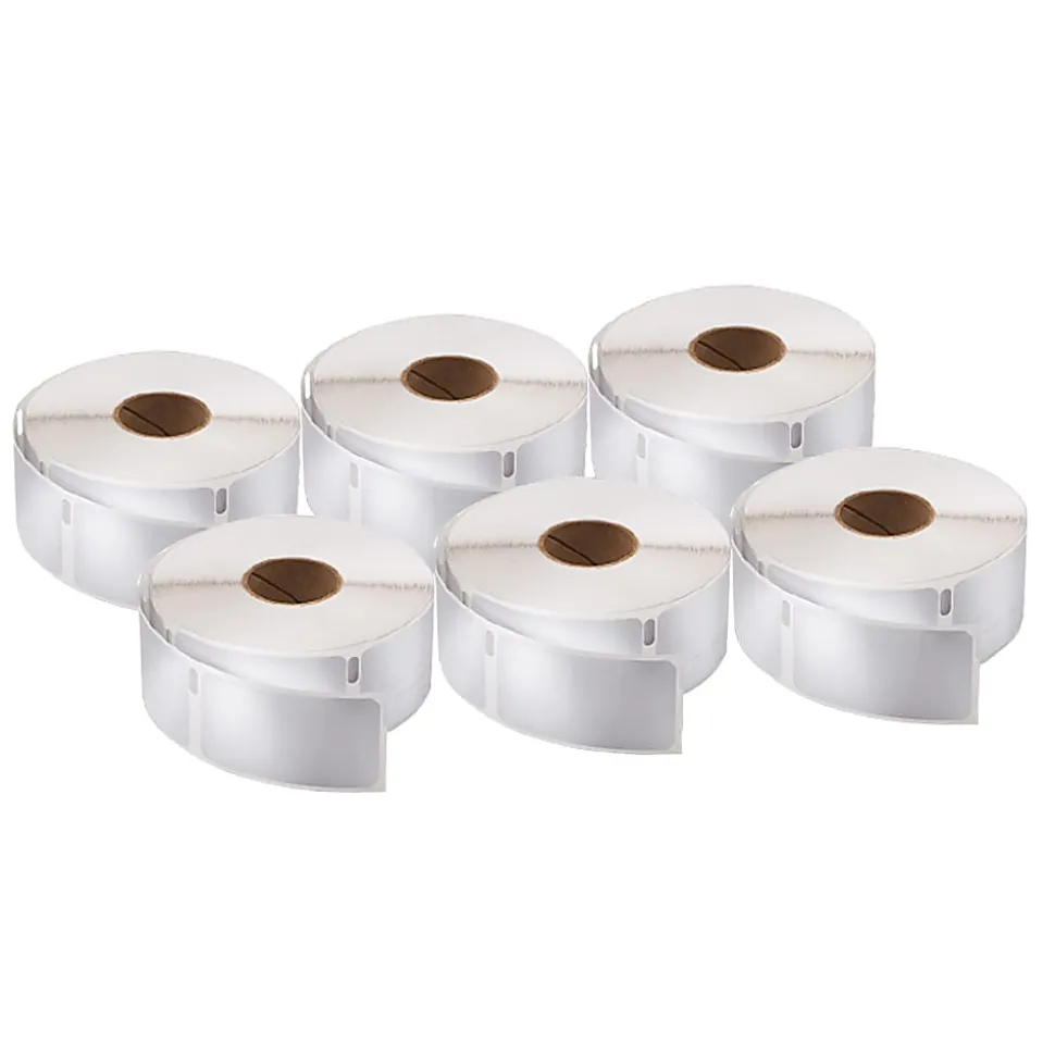 DYMO® Return Address Labels For LabelWriter® Label Printers, 3/4" x 2", White, 500 Labels Per Roll, Pack Of 6 Rolls