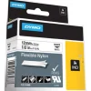 DYMO® Rhino 18488 Black-On-White Tape, 0.5" x 11.5'