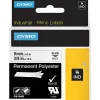DYMO® Rhino Permanent Poly Labels, DYM18482, Permanent Adhesive, 3/8"W x 18'L, Direct Thermal, White, Polyester