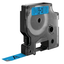 DYMO Standard D1 Labeling Tape for LabelManager Label Makers, Black print on Blue tape, 1/2'' W x 23' L, 1 cartridge