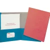 Earthwise® by Oxford™ Twin-Pocket Folder, 95% Recycled, Blue, Box Of 25