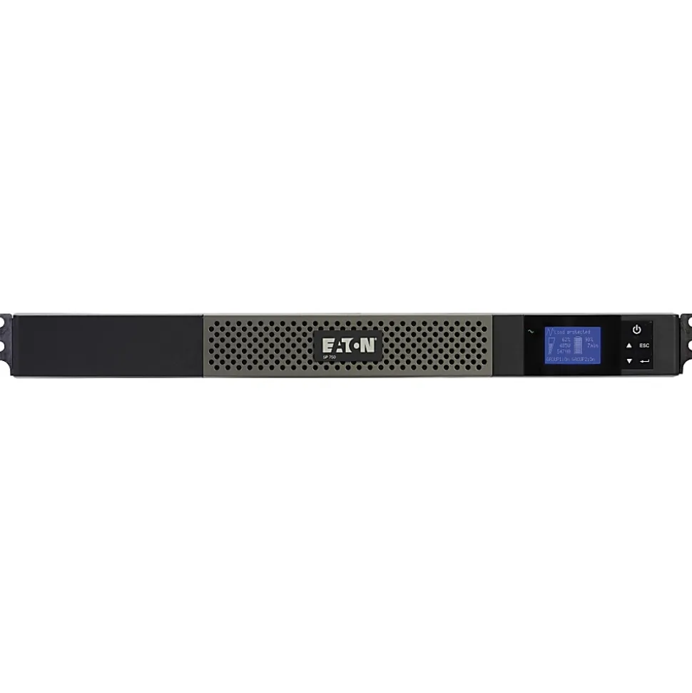 Eaton 5P 750VA 600W 120V Line-Interactive UPS, 5-15P, 5x 5-15R Outlets, True Sine Wave, Cybersecure Network Card Option, 1U - 5P750R