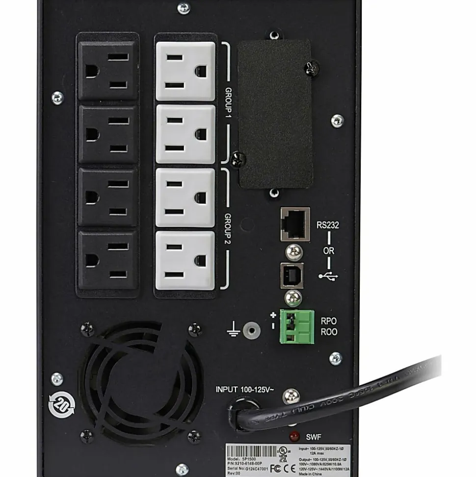Eaton 5P 1440VA 1100W 120V Line-Interactive UPS, 5-15P, 8x 5-15R Outlets, True Sine Wave, Cybersecure Network Card Option, Tower - 5P1500