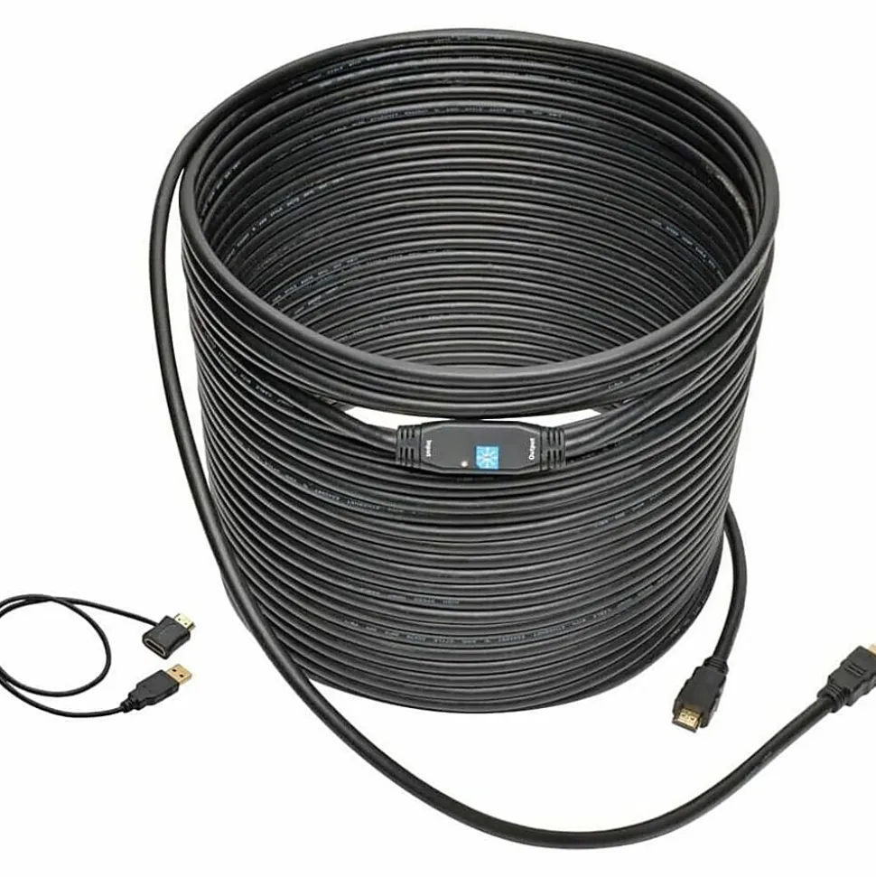 Eaton Tripp Lite Series Active High-Speed HDMI Cable with Built-In Signal Booster (M/M), Black, 100 ft. (30 m) - HDMI - P568100ACT