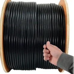 Eaton Tripp Lite Series Cat6 Gigabit Solid Core UTP PVC Bulk Ethernet Cable, Black, 1000 ft. (304.8 m), TAA - N22201KBK