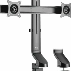 Eaton Tripp Lite Series Dual-Display Monitor Arm with Desk Clamp and Grommet - Adjustable, 17