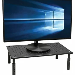 Eaton Tripp Lite Series Monitor Riser for Desk, 12x 20 in. - Adjustable, Corner, Metal, Black - 44 lb Load Capacity - MR1220M