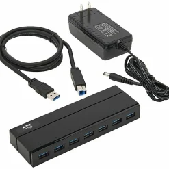 Eaton Tripp Lite Series 7-Port USB 3.x (5Gbps) Hub with 1.5A Charging - USB - External - 8 USB Port(s) - 7 USB 3.0 Port(s)