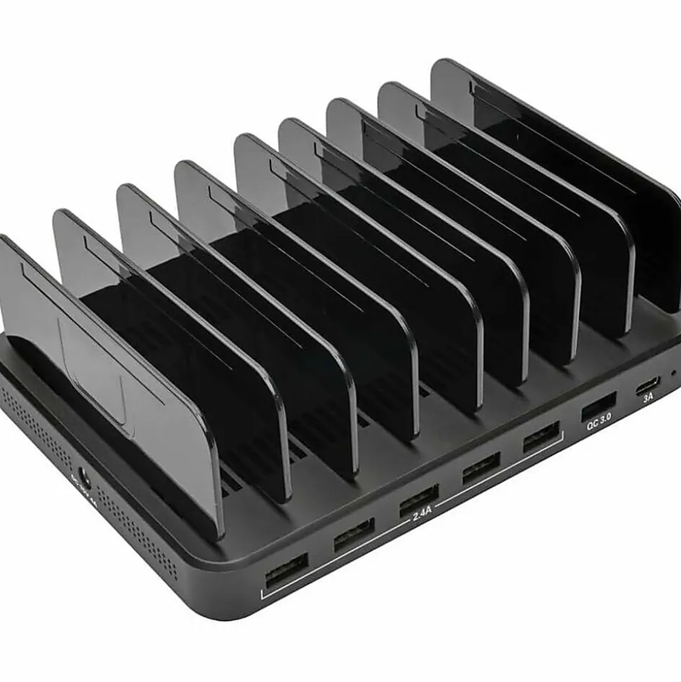 Eaton Tripp Lite Series 7-Port USB Charging Station Hub w/ Quick Charge 3.0, USB-C Port, Device Storage, 5V 4A (60W) USB Charge Output