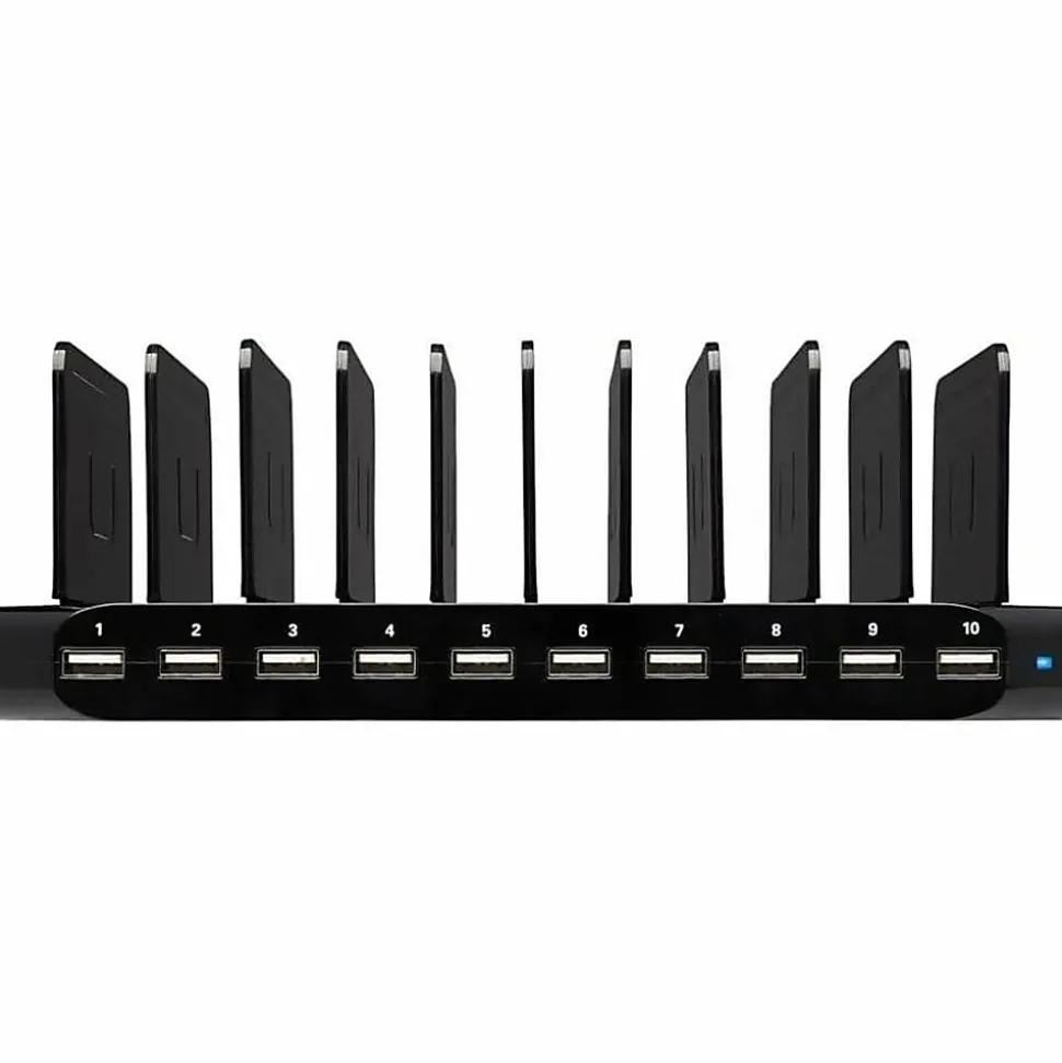 Eaton Tripp Lite Series 10-Port USB Charging Station Hub w Adjustable Storage Tablet/Smartphone/iPad/Iphone 5V 21A 105W - U280010ST
