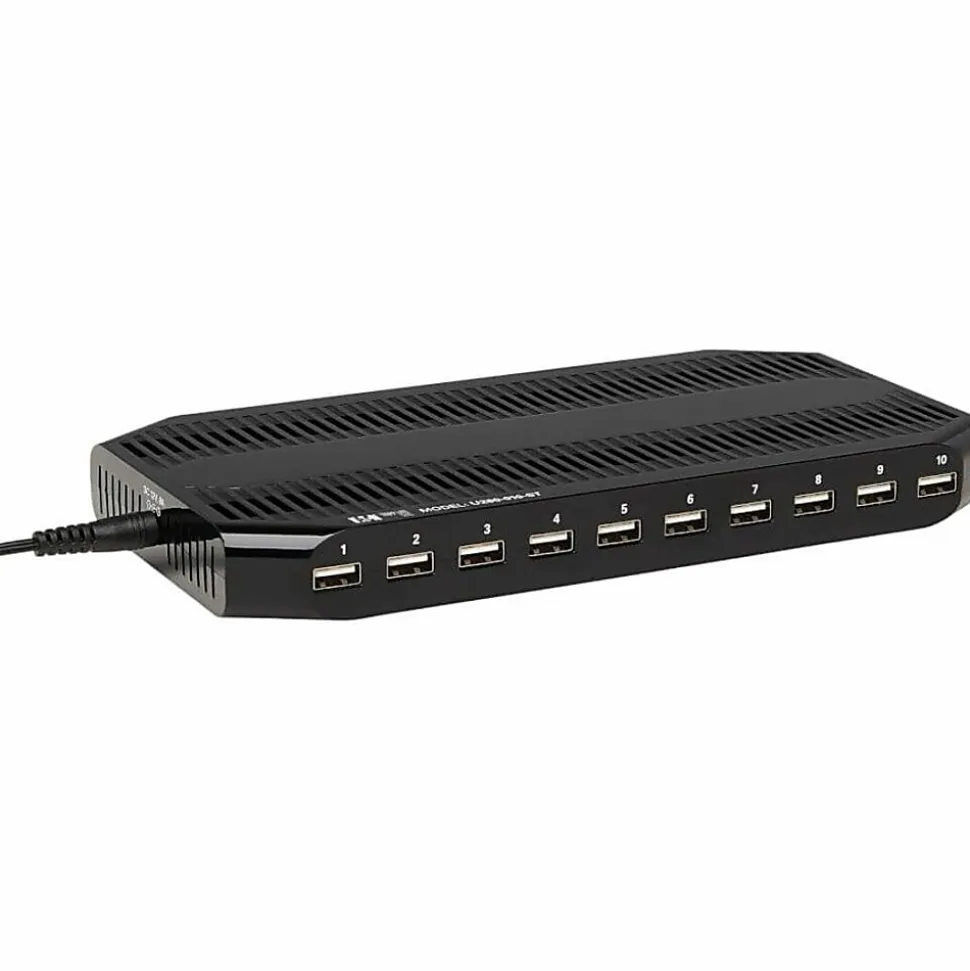 Eaton Tripp Lite Series 10-Port USB Charging Station Hub w Adjustable Storage Tablet/Smartphone/iPad/Iphone 5V 21A 105W - U280010ST