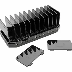 Eaton Tripp Lite Series 10-Port USB Charging Station Hub w Adjustable Storage Tablet/Smartphone/iPad/Iphone 5V 21A 105W - U280010ST