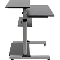 Eaton Tripp Lite Series Rolling Desk TV/Monitor Cart - 132.28 lb Capacity - 4x Shelf(ves) - Floor - Medium Density Fiberboard, Steel - Black - WWSSRC