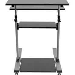 Eaton Tripp Lite Series Rolling Desk TV/Monitor Cart - 132.28 lb Capacity - 4x Shelf(ves) - Floor - Medium Density Fiberboard, Steel - Black - WWSSRC