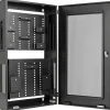 Eaton Tripp Lite Series SmartRack 3U Low-Profile Vertical-Mount Switch-Depth Wall-Mount Structured Wiring Enclosure, Adjustable Equipment Brackets