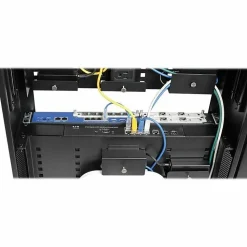 Eaton Tripp Lite Series SmartRack 3U Low-Profile Vertical-Mount Switch-Depth Wall-Mount Structured Wiring Enclosure, Adjustable Equipment Brackets