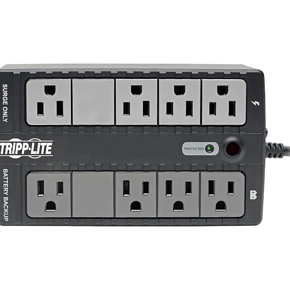 Eaton Tripp Lite Series Standby UPS 450VA 255W, 8 5-15R Outlets, 120V, 50/60 Hz, 5-15P Plug, Desktop/Wall Mount, BC450