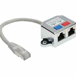 Eaton Tripp Lite Series 2-to-1 RJ45 Splitter Adapter Cable, 10/100 Ethernet Cat5/Cat5e (M/2xF), 6 in. - N035001