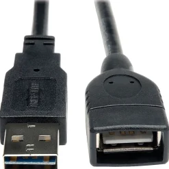 Eaton Tripp Lite Series Universal Reversible USB 2.0 Extension Cable (Reversible A to A M/F), Black, 10 ft. (3.05 m) - UR024010